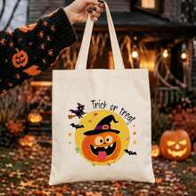 1/5/10pcs Reusable Halloween Trick Or Treat Bags With Handles, Pumpkin Ghost Skeleton Bat Spider Black Cat Little Devil Lantern Patterns, Halloween Theme Party Snack Candy Storage Bags, Trick Or Treat Small Batch Multi-Piece Set - View 34