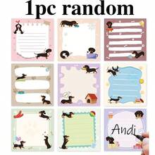 1/9pcs Cartoon Dog Sticky Notes, Cute Creative Animal Memo Pads For Students, Strong Adhesion, Tearable For Study Diary, Suitable For Back To School Season - Multicolor - View 7