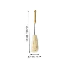 1pc Wooden Handle Nylon Bristle Long Handle Cup Brush, Suitable For Kitchen And Dining Area Cup Cleaning, Stainless Steel And Nylon Material, Suitable For Various Types Of Bottles, Teapots And Containers - Apricot - View 8