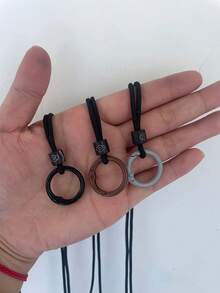 Unisex Adjustable Glasses Lanyard, Fashionable Black Frame With Metal Ring And Rope, Portable Fashion Accessory, Suitable For Travel, Sports And Outdoor Activities, Machine Washable Or Dry Cleanable, Hand Washable, Glasses Lanyard,Bedroom Room Decor,Back To School - View 11