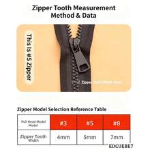 EDCUEBE7 6pcs Zipper Pulls (Size 3, 5, 8) Zinc Alloy Ready-To-Use Universal Sewing Zipper Repair Kit With Buckle And Hook, Durable Metal Zipper Replacement Set For Jackets, Bags And Clothing - Multi-color (6-pack) - View 9
