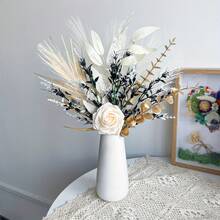 1 Bundle Luxurious Artificial Roses Eugenia Flower Bouquet Realistic Plastic Flowers For Wedding Party Vase Centerpieces Table Decorations No Container - Mix - View 6