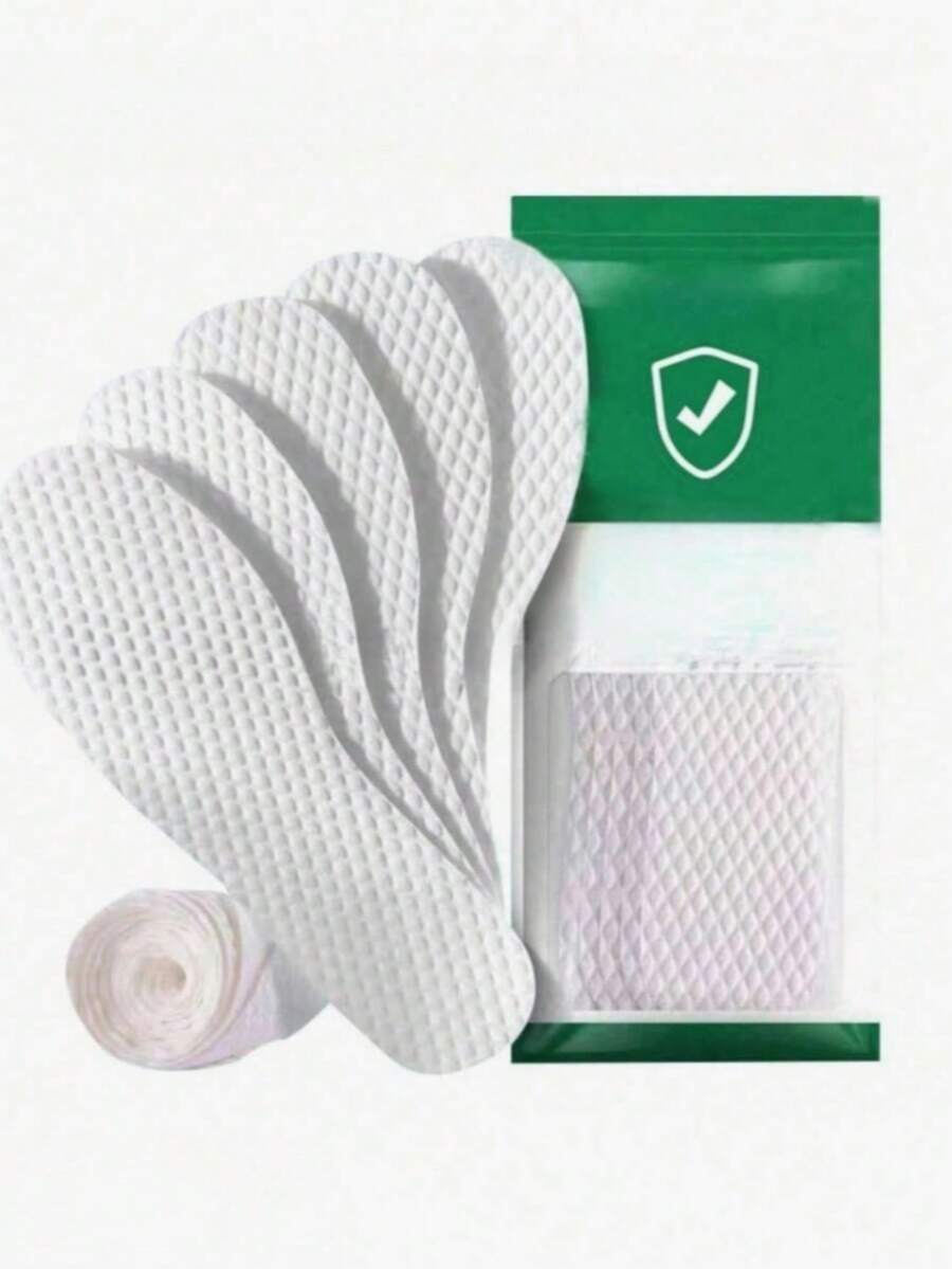100pcs/10pcs Disposable Thin Wood Pulp Sanitary Shoe Insoles, Sweat-Absorbent, Odor-Resistant, Trimmable, For Men And Women, Military Training Shoe Insoles[Bulk Packaging Reference Image 9] #ShoeInsoles #FootCare #DisposableInserts #MilitarySupplies