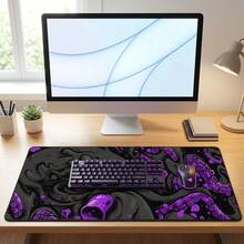 Black Octopus Pattern Large Mouse Pad Desk Mat Rubber Bottom Stitched Edge Non-Slip Keyboard Pad Office Supplies Men Women Friends Back To School Gift Gaming Desk Mouse Pad - Multi-color - View 7