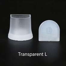 2 Pairs Invisible Matte Translucent Heel Protectors, Square Toe Stiletto High Heel Shoe Silencers, Anti-Scratch Wear-Resistant Heel Covers - Clear - View 10