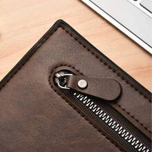 Light Brown APU Leather Men's Wallet & Check Holder - Light Brown - View 3