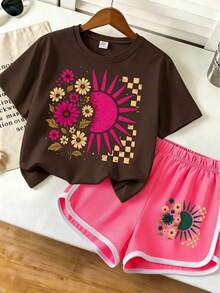 Brown + Magenta & White