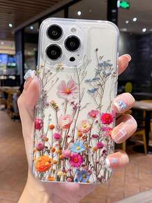 Transparent Shockproof Phone Case, Fresh Ditsy Floral Phone Case, Suitable For IPhone 16/14/15/15Pro/15Plus/15ProMax/12Pro/13Pro/14Pro/12ProMax/13ProMax/14ProMax/14Plus/16Pro/16Plus/16ProMax/17/17Pro/17Pro Max, Birthday Gift, Vacation Gift - Clear - View 2