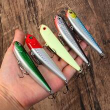 5pcs Pencil-Shaped Lure 85mm 9g Hard Bait Minnow Floating Surface Fishing Tackle - Multicolor - View 5
