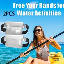 2pcs/PVC Transparent Touchscreen 3-Layer Protective Waterproof Phone Bag, Long Strap For Shoulder/Waist Carry, Waterproof Pouch For Fishing, Water Sports, Beach, Water Park Storage - Clear - View 1