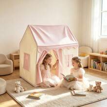 Château de jeu de maison, tente de jeu amusante pour enfants, plusieurs couleurs disponibles, avec fenêtres/rideaux/rideaux de porte, avec sac de rangement, base secrète/tente de couchage pour garçons et filles, cadeau d'anniversaire/Noël/Thanksgiving/Halloween, accessoires et lumières non inclus - Multicolore - Voir 3