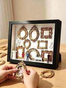 1 Set DIY Mini Museum Shadow Box - Celebrate Your Precious Memories In A Unique Way Through A Customizable Shadow Box Frame Kit, Including Photo Display And Miniature Figurines, Personalized And Distinctive Decorative Keepsake. - Multicolor - View 4