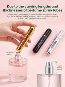 1pc/2pcs 8ML Perfume Spray Bottle, Perfume Atomizer, Easy To Store Perfume Travel Bottle, Mini Portable Pocket Spray Bottle, - 8ml - View 4