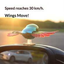 1pc New Hot-Selling Multi-Functional Car Companion Bird Exterior Decoration, Electric Car Ornament, Rearview Mirror Top Car Accessory, Novel And Interesting Toy, Car Owner's First Choice - Multicolor - View 1