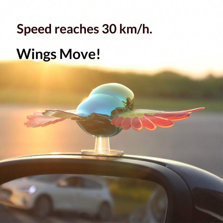 1pc New Hot-Selling Multi-Functional Car Companion Bird Exterior Decoration, Electric Car Ornament, Rearview Mirror Top Car Accessory, Novel And Interesting Toy, Car Owner's First Choice - Multicolor - View 1