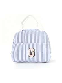 Striped Lunch Bag, Initial Pattern, Insulated Lunch Bag, Handheld Lunch Bag, Multi-Functional Insulated Bag, Office Lunch Bag, Picnic Bag, Lightweight Handbag, Suitable For School, Office, Picnic, Reusable, Back To School Essential, Unique Party Gift, Back To School Gift, New Job Gift, Birthday Gift - Multicolor - View 21