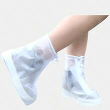 2pcs Reusable Waterproof Shoe Covers With Zipper, Unisex Rain Shoe Protectors, Non-Slip Outdoor Foot Covers, Portable Rain Boots, Blocks Rain And Mud, Suitable For Hiking, Cycling, Walking, Travel And Daily Commute - A - View 14