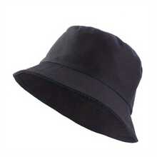 1pc Women's Solid Color Bucket Hat, Outdoor Sun Protection Decorative Hat - Women's Bucket Hat - View 1