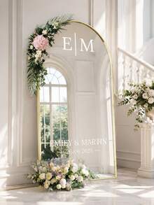 可客製化「Welcome To Our Wedding」鏡面貼紙，可移除字母貼紙，適用於鏡子、玻璃窗、標誌與婚禮裝飾 - 彩色 - 查看 3