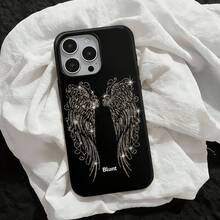 Y2K 時尚可愛亮片暗黑天使翅膀手機保護殼，適用於 iPhone 17 Pro Max 17 Pro 17 16 Pro Max 16 Pro 16 15 Pro Max 15 Pro 15 14 Pro Max 14 Pro 14 13 Pro Max 13 Pro 13，復古少女風防震軟殼後蓋 - 彩色 - 查看 1