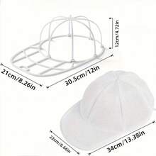 2/1pc Baseball Cap Washing Bag, Machine Washable Hat Cleaning Tool, Anti-Deformation Protective Hat Rack, Reusable Baseball Cap Storage Bag, Suitable For Travel And Home Use, Maintains Shape During Washing, Back To School Season, New Year Gift - Multicolor - View 3