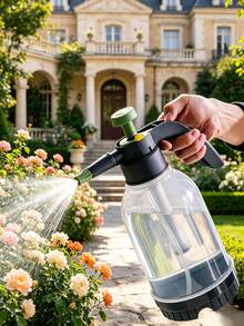 1pc 0.5 Gallon Handheld Pressure Sprayer, 2L Garden Pressure Spray Bottle, 68oz Water Spray Bottle With Safety Valve, Adjustable Nozzle, Suitable For Watering, Plant Spraying, Home Cleaning, Fertilizing - Watering Can - View 2