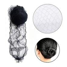 彈性髮網，120入/100入/80入/60入/40入/20入 女用隱形髮網假髮帽，適用於餐飲服務、芭蕾髮髻、睡眠、空服員，髮飾配件 - C - 查看 5