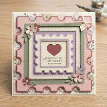 1 buah Bingkai Persegi Bertingkat Logam untuk Latar Belakang Potongan Die Cut, Cocok untuk Pembuatan Kartu, Proyek Kerajinan Liburan, Templat Embossing, Cetakan Berongga, Dekorasi Pernikahan dan Ulang Tahun, Kreasi Seni Kertas, Halaman Scrapbook, Bahan Potongan Die Cut untuk Kartu Ucapan Hari Guru - persegi - View 2