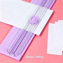 1 pieza Cortadora de papel A3 multifuncional de doble dirección, cortadora de papel manual portátil con regla, perfecta para uso en oficina, escuela y estudio - A - Ver 12