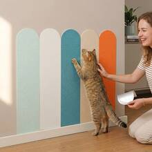 2pcs Self-Adhesive Scratch Pad, Multi-Color Combination, Anti-Scratch Wall, Sofa Protection Mat, Cat Claw Sharpener, Durable No Shedding, Pet Room Essential - 60 X 15 cm - View 6
