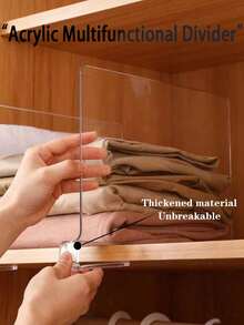 8/6/4/2/1pcs Closet Dividers, Transparent Wardrobe Storage Separators, No-Drill Clip-On Closet Organizer, Prevent Clothes Storage Bags From Sliding And Clutter, Save Closet Space, Suitable For Bedroom Wardrobe, Storage Room, Rental Apartment And Home Closet Organization, One For Storing Separating Closet Storage Organizer Rack, Used For Storing Handbag Storage Organizer - Multicolor - View 12
