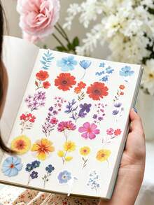 1 Set Spring Floral Series Stickers, Includes Various Floral Stickers, Suitable For DIY Notebook Creation, Floral Decoration And Decorative Stickers. Applicable Materials Include Glass, Notebooks, Etc., Used For Making Decorative Stickers - 1 Set - View 1