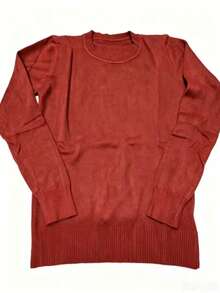 Steve Store Women's Fashion Modal Blouse Round Neck Long Sleeve Imported Winter Blouse With Elastic Autumn And Winter Fashion - telha - 查看 3