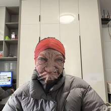 Funny Realistic Old Lady Mask, Humorous Wrinkled Woman Mask, Adult Party Prank, Scary Halloween Cosplay Prop, Comedy Short Video Performance Accessory - Multicolor - View 7