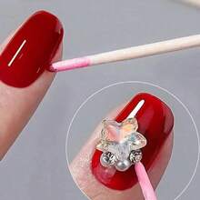 100/200/300/400/500/1000/2000 Pcs Double-Headed Wooden Nail Polish Wipes, Small Head Double-Headed Eyebrow Tattoo Beauty Tool Wipes, Approx. 100 Pcs/Pack (1/2/3/4/5/6/10/20 Pack) - Multicolor - View 3