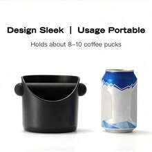 1pc Espresso Knock Box, Coffee Knockout Bin. Equipped With A Removable Knock Bar. Made Of ABS Material, Easy To Clean. Anti-Slip And Shock-Absorbing Design At The Bottom. Suitable For Home/Cafe/Bar Use. A Must-Have Coffee Accessory For Professionals. - View 12