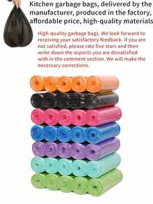 200/100pcs Thickened Reinforced Household Trash Bags, Portable Small Size Garbage Bags, Space-Saving Foldable Plastic Trash Bags For Kitchen, Bathroom, Living Room, Bedroom, Office, Toilet - A - View 5
