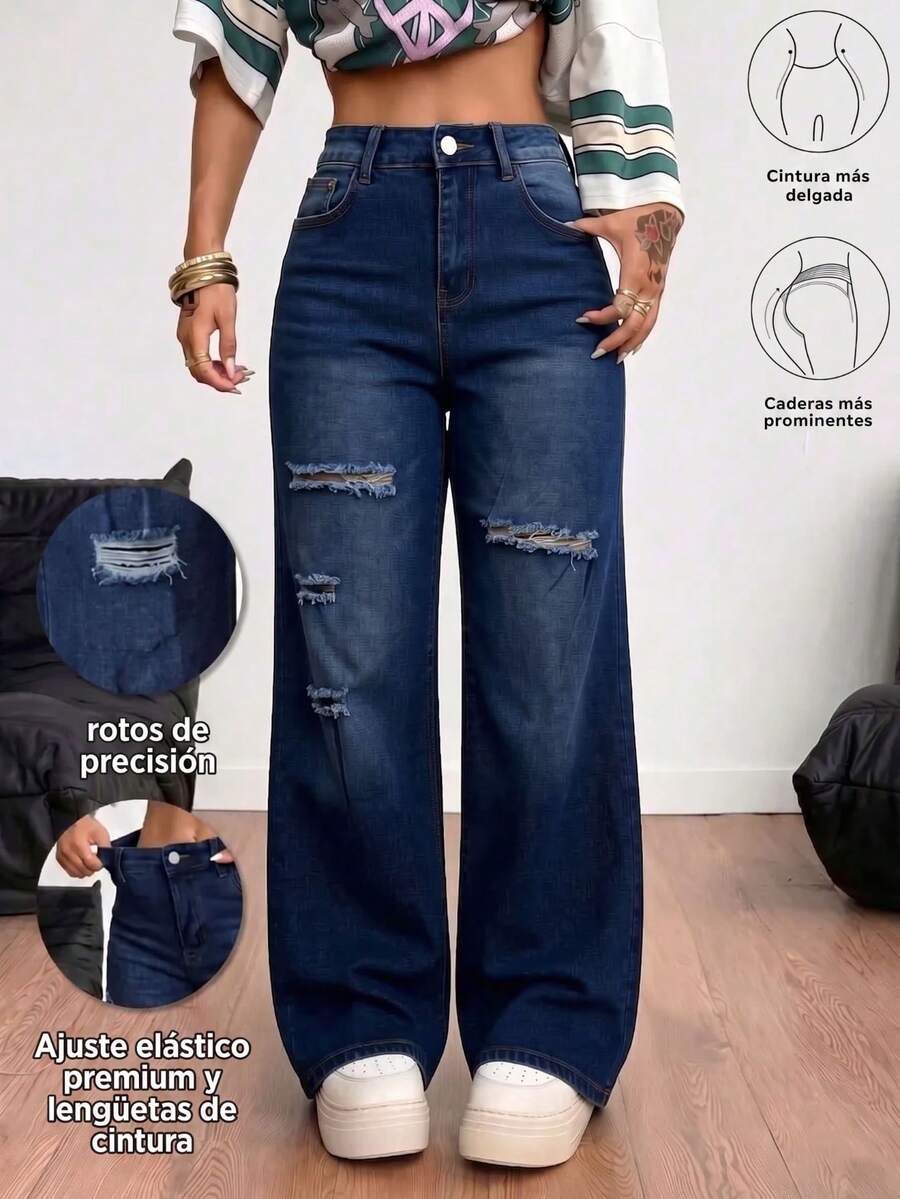 Women Jeans - Mid-deep Blue - View 1