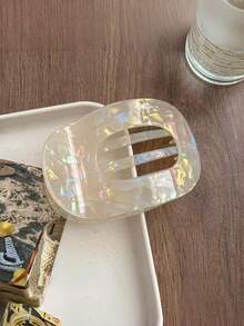 1/3件裝 醋酸纖維髮夾 平面圓形抓夾 半紮髮/盤髮髮夾 髮飾 - 彩色 - 查看 8