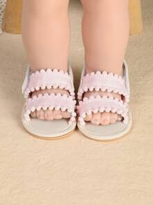 Summer Infant New Breathable Non-Slip Soft Sole Minimalist Premium Style Fashion Anti-Fall 0-1 Years Old Toddler Walking Shoes - Pink - View 6