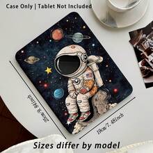 Funda protectora para tableta con soporte y efecto pintado de astronauta, planeta y estrella, compatible con Honor 8/9/10/X8/X8A/X9/X8Pro/X9Pro, MatePad SE 11 pulgadas/MatePad 11 pulgadas/11.5 pulgadas, MatePad Pro, Apple 10ª/11ª generación 2025 (A16), Galaxy Tab A7/A9 y otros modelos populares - Estilo 5 - Ver 5