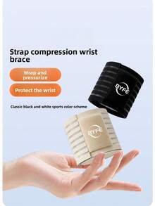 1pc Compression Sports Wrist Wrap, Suitable For Men And Women For Bench Press, Deadlift, Powerlifting, Professional Sports Equipment Straps - Multicolor - View 1
