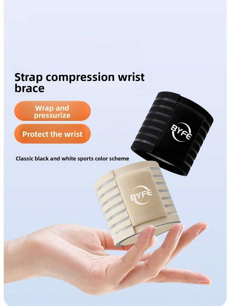 1pc Compression Sports Wrist Wrap, Suitable For Men And Women For Bench Press, Deadlift, Powerlifting, Professional Sports Equipment Straps - Multicolor - View 1
