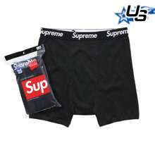 Supreme Hanes Boxer Briefs (4 Pack) Black - Black - View 1