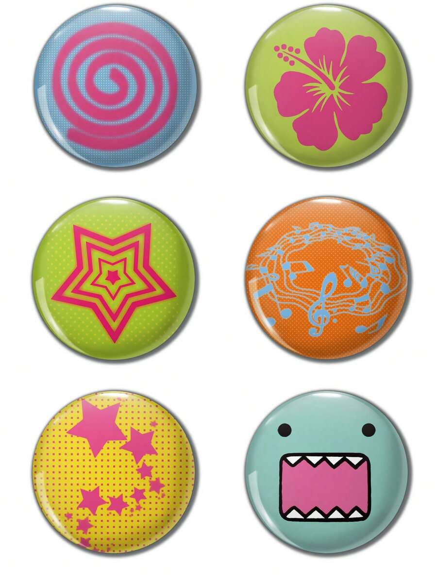 Fun Pattern Badge Brooch, Women's Badge, Pin Brooch, Bag Charm, Clothing Accessory, Fun Gift For Friends, Family, Teachers And Classmates - Multicolor - View 1