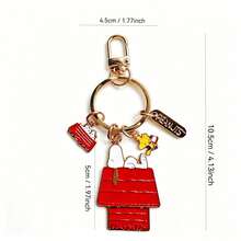 Snoopy Charlie Metal Keychain, Cute Couple Backpack Keychain, Men/Women Car Key Chain Accessory, Toy Birthday Gift - Multicolor - View 9