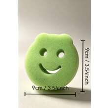 8/4/3/1pc Multi-Color Smiling Face/Flower Sponge, Surface Color Coded (Pink, Yellow, Green, Blue), With Hanging Hole. This Multi-Functional Household Cleaning Cloth Can Easily Meet Various Daily Cleaning Needs. - A - View 8