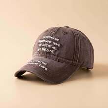 1pc Gothic-Style Casual,Street Men Hat,Letters Embroidery, Unisex Fashion, Provides Shade & Sun Protection, Perfect For Outdoor Activities. - Multicolor - View 4