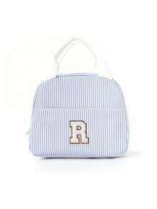 Striped Lunch Bag, Initial Pattern, Insulated Lunch Bag, Handheld Lunch Bag, Multi-Functional Insulated Bag, Office Lunch Bag, Picnic Bag, Lightweight Handbag, Suitable For School, Office, Picnic, Reusable, Back To School Essential, Unique Party Gift, Back To School Gift, New Job Gift, Birthday Gift - Multicolor - View 23