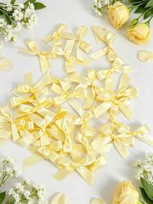 (50pcs/Pack, 100pcs/Pack) 4cm Ribbon Bows, Multiple Colors Available, Suitable For Gift Decoration And Hair Clip Headband Making, Valentine's Day Gift - 4cm Ribbon Bow - View 5